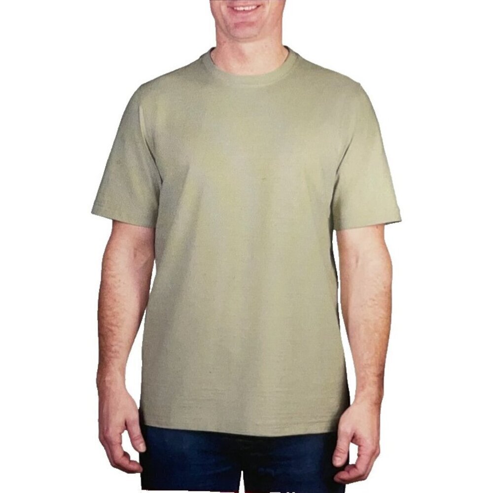 NEW Kirkland Signature Men's M Pima Cotton Slub Tee Shirt Olive Green